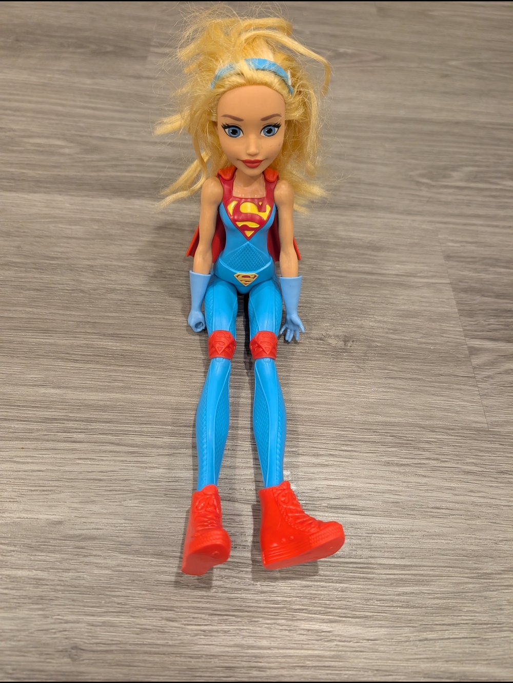 DC Comics Blue & Red Supergirl Doll with Blonde Hair